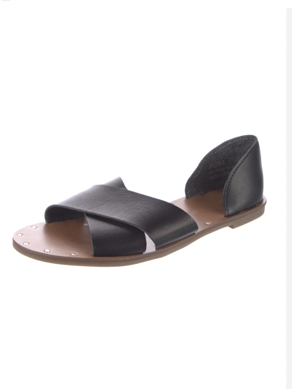 Cynthia Rowley Black Crisscross Slide Sandals